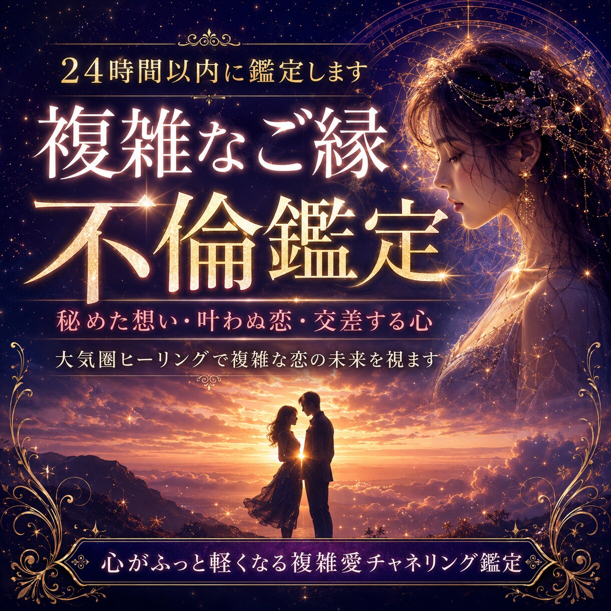 複雑なご縁に込められた魂の選択と未来を霊視します 大気圏ヒーリングで占います｜秘めた想い・叶わぬ恋・交差する心 イメージ1