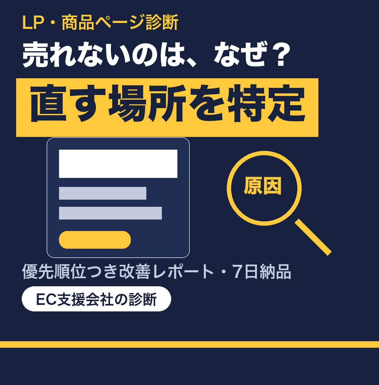 売れないLP・商品ページの直す場所を診断します EC支援会社が構成・コピー・導線を分解し優先順位を提案 イメージ1