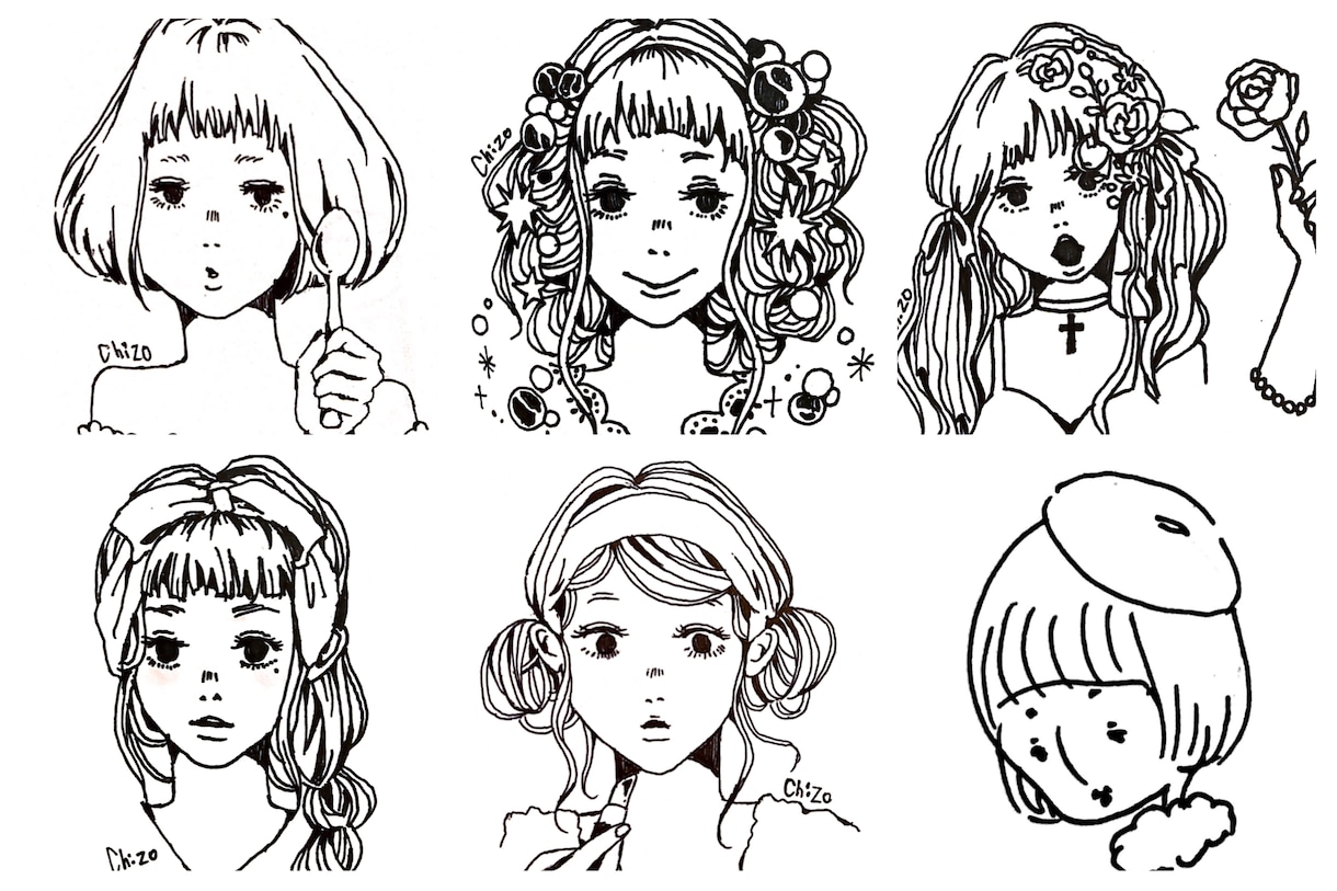 今だけ価格】お洒落で可愛い女の子描きます キャンペーン中！まずはお試ししてみませんか？ イメージ3