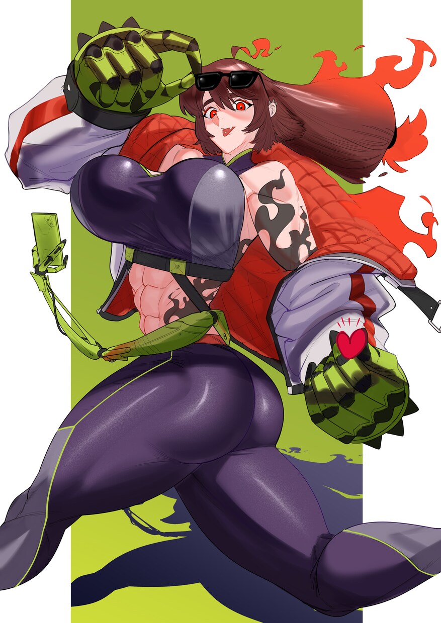 ご希望の筋肉娘描きます アイコン・バストアップ・立ち絵など イメージ1
