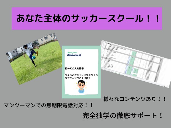 完全オンライン！サッカーの独学サポートします 普段時間がなくスクールに通えない大人のためのサッカースクール イメージ1