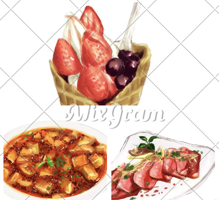 メニュー用のスイーツ、グルメイラスト描きます 今だけ限定何枚描いても一定料金！(先着2名様) イメージ1