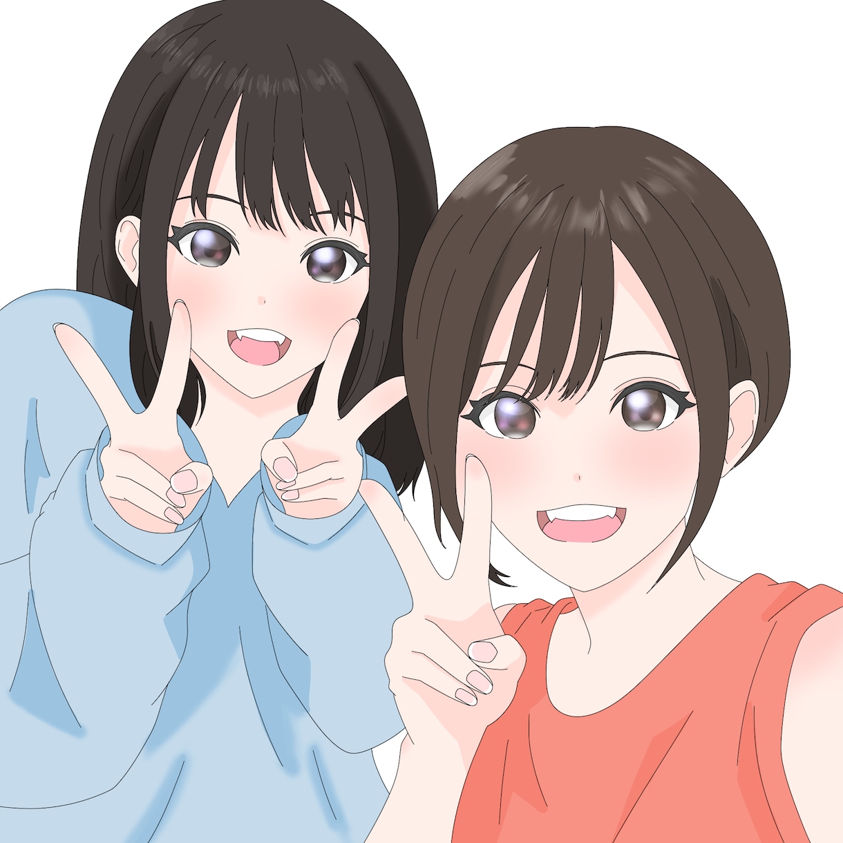 SNSアイコン・立ち絵・一枚絵を丁寧に制作します かわいくて親しみやすいイラストをお描きします イメージ1
