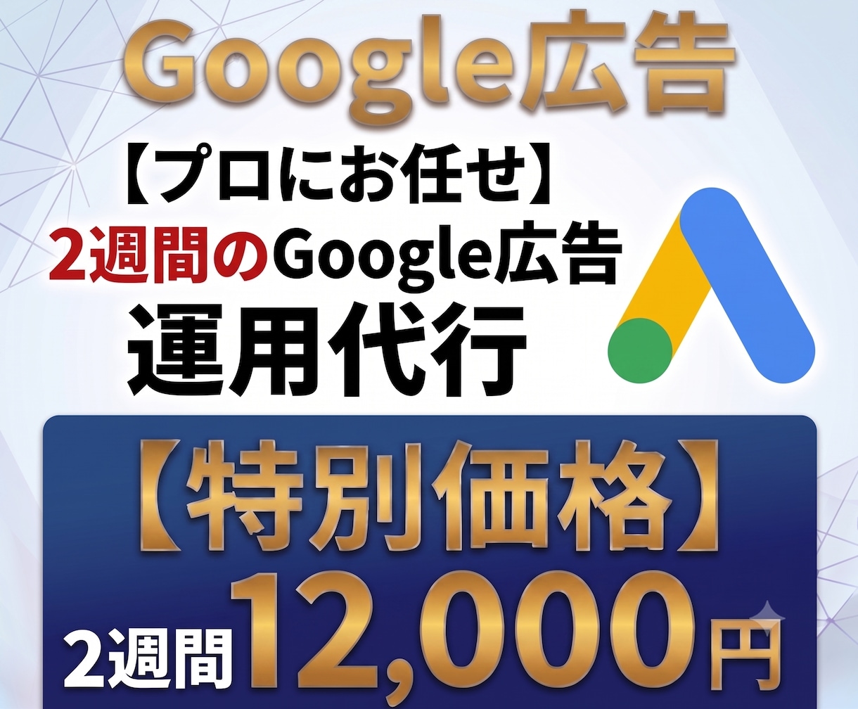 Google広告・リスティング広告2週間代行します 【特別価格】元Google公式コンサルが初期設定から運用代行 イメージ1