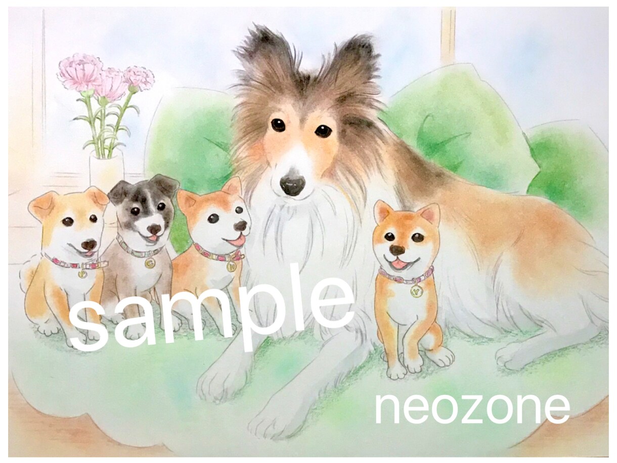 ペットの似顔絵お描きします 大切な思い出を形にしたい方へ(基本料金 一匹になります) イメージ8