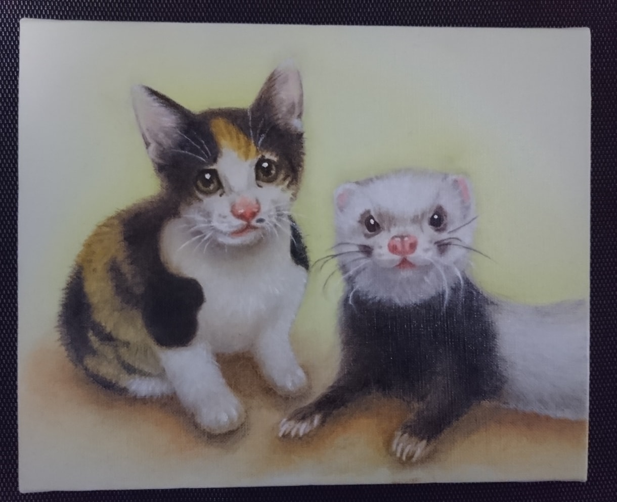 ペットの似顔絵をリアルな油絵で描きます 大好きなペットとの思い出を温かみのある油絵にしてみませんか？ イメージ2
