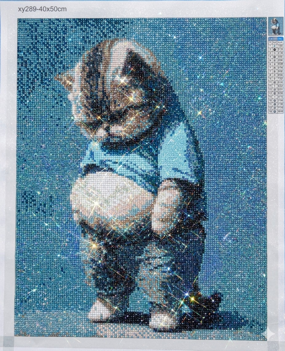 最短で丁寧なダイアモンドアート制作代行を承ります ピンセットで一粒ずつ精密に。隙間のない美しい輝きを届けます イメージ3