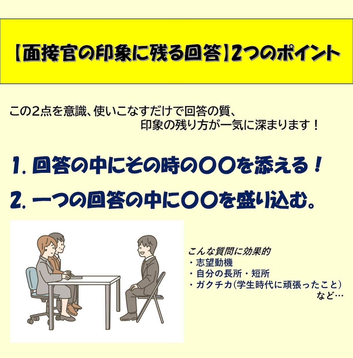 現役採用担当者が模擬面接・フィードバックを行います 【10名限定！モニター募集】面接で大切な”2つのこと”とは？ イメージ2