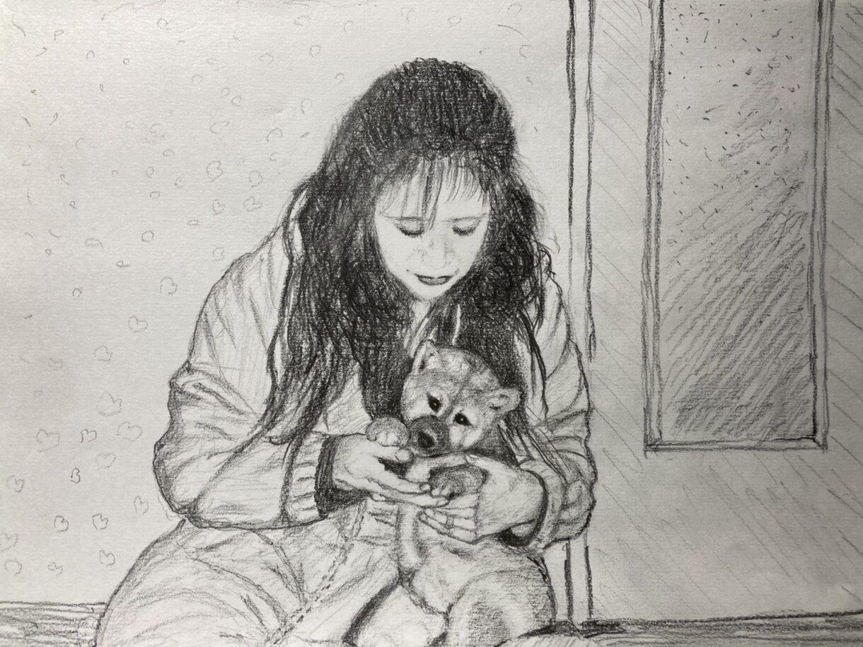 鉛筆でお犬さんを描きます お犬さんの思い出の写真を鉛筆画にいたします。 イメージ9