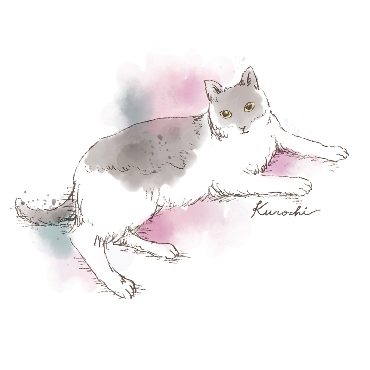 にじみ・水しぶきの美しい透明水彩イラスト描きます 名刺/アイコン/プレゼント/webサイトをグッと印象的に イメージ8