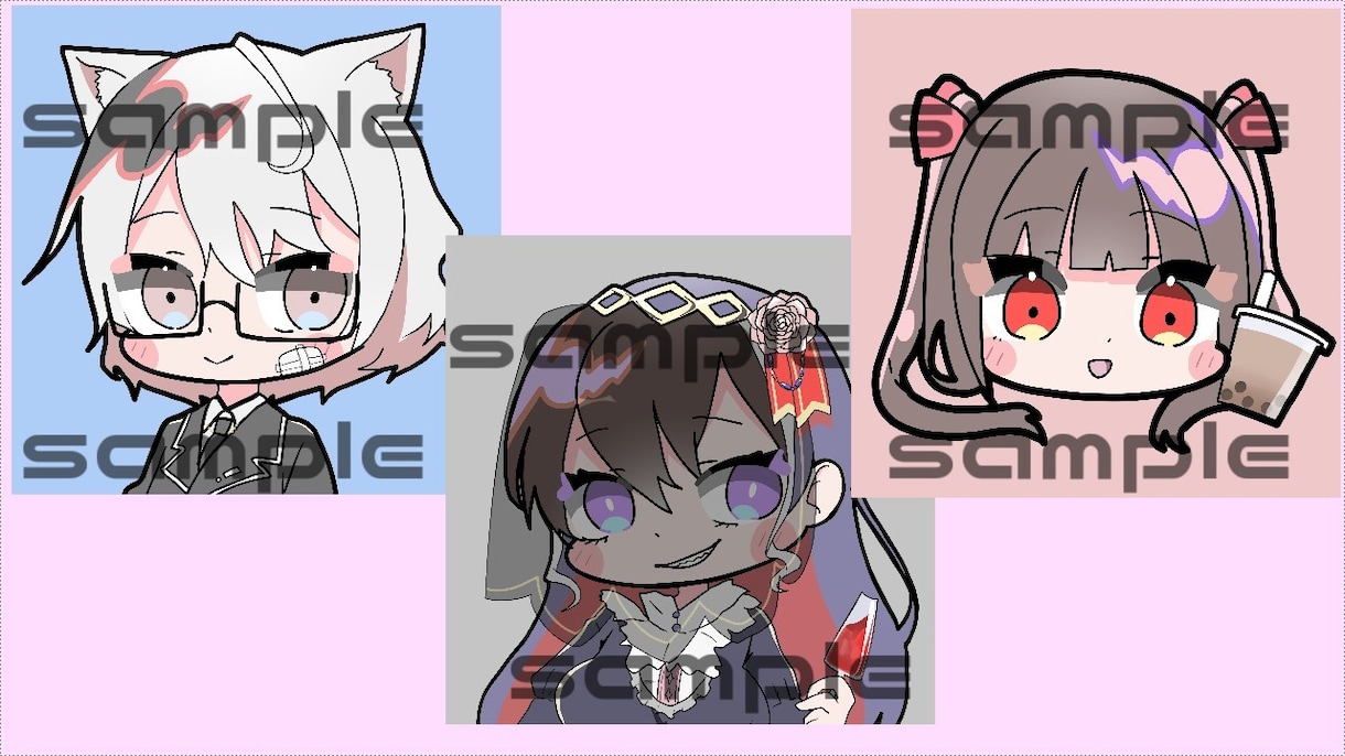 実績あり！_ビビットなミニキャラ描きます ビビットで可愛いイラスト、アイコンが欲しい方へ イメージ5