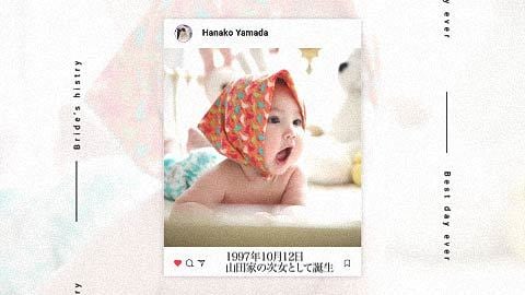 インスタ風！結婚式プロフィールムービーを制作します 【結婚式プロフィールムービー】DVD納品も対応♪ イメージ7