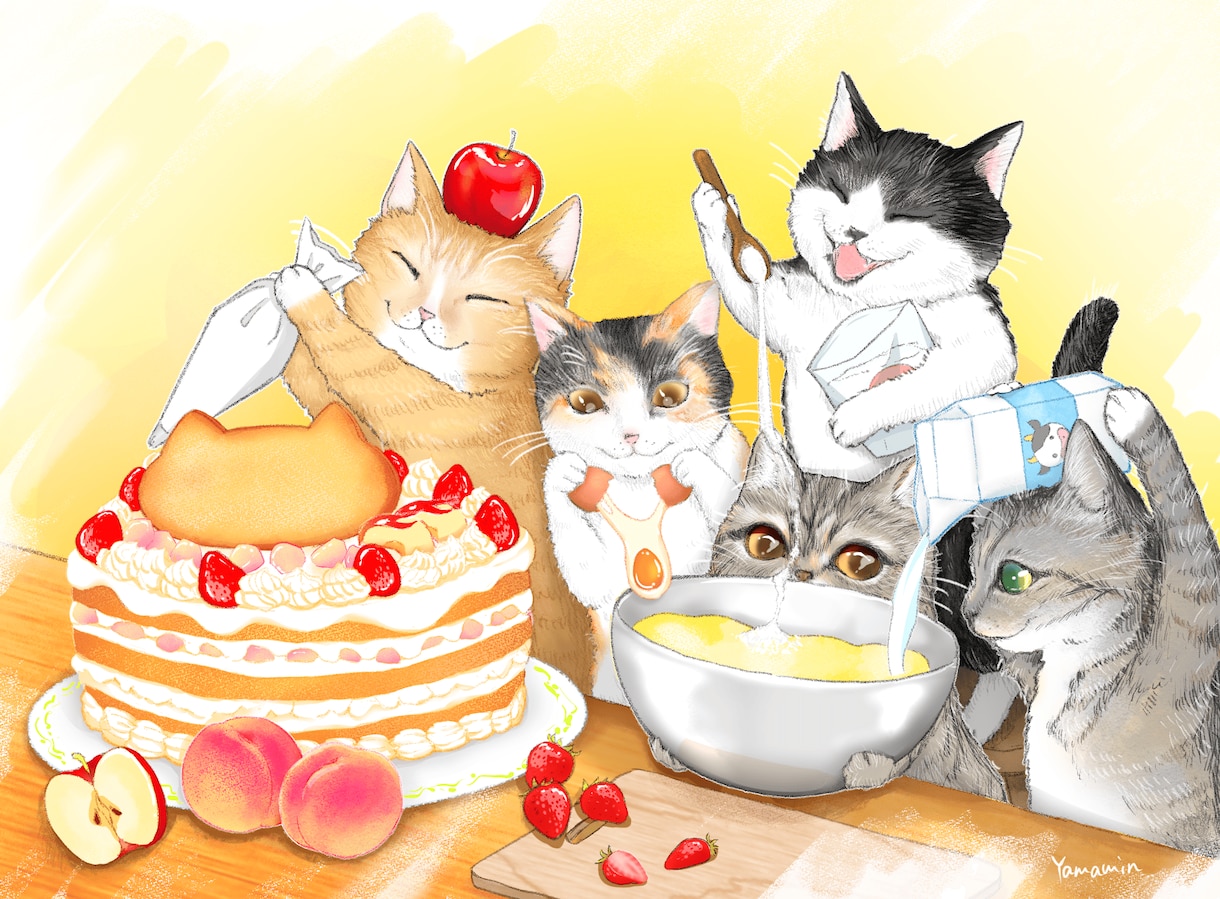 猫様のイラスト描きます 猫の特徴を捉えることが得意です♪ イメージ1