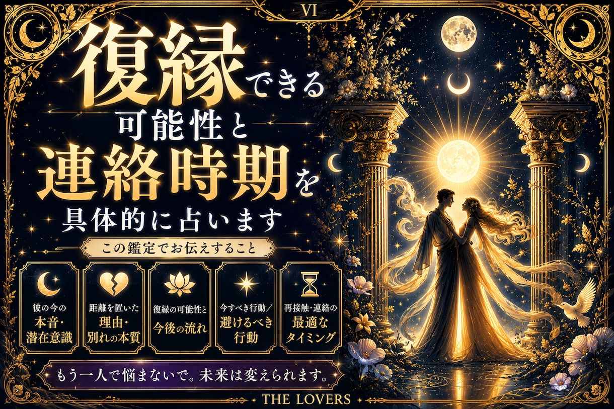 復縁できる可能性と連絡時期を具体的に占います いつ連絡が来るか・どう動けばいいかまで完全解説 イメージ1