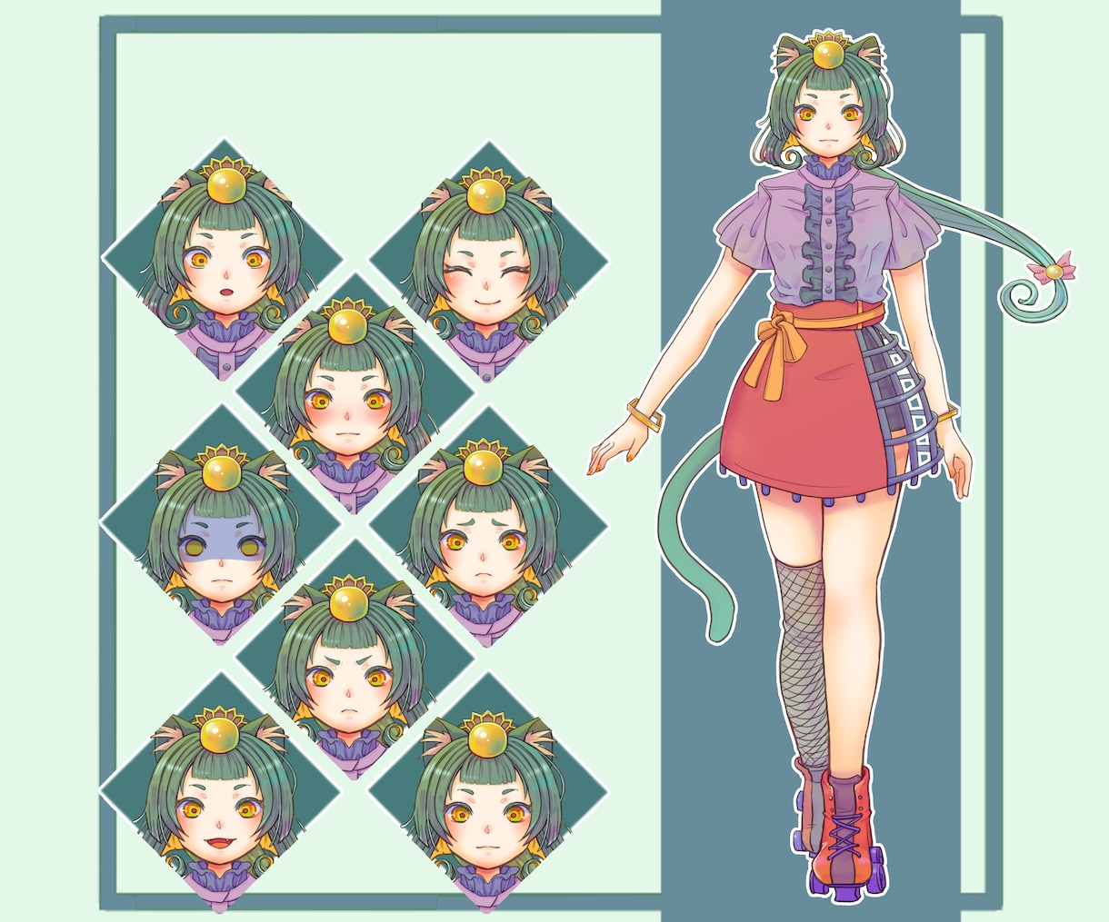 かわいい！かっこいい！キャラクターデザインします ケモ耳！角！任せてください！モチーフ3つで制作可能！ イメージ3
