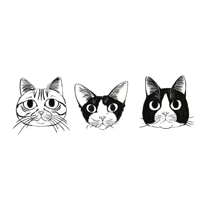 シンプルな猫似顔絵お描きしますます 名刺・プレゼント等、シンプルで使いやすい♪ イメージ1