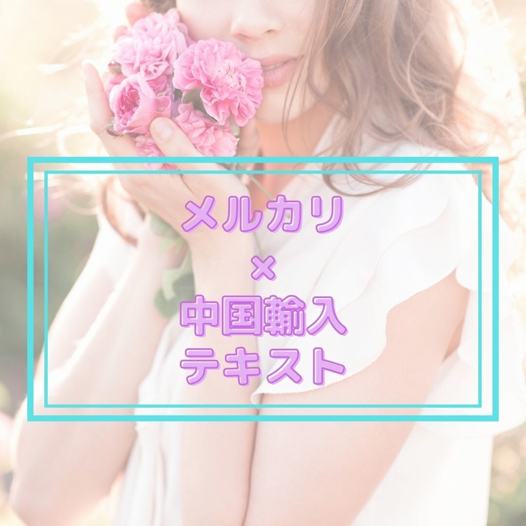 メルカリ×中国輸入テキスト販売いたします 隙間時間＆在宅ワークで安定した収入を♡中国輸入物販 イメージ1