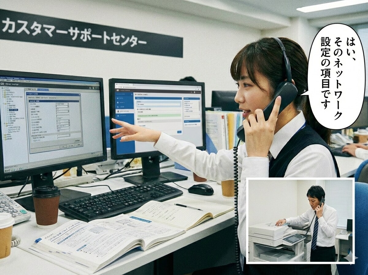 コピー機・複合機プリンター設定を電話サポートします 複合機『プリンター設定の電話サポートセンター』 イメージ1