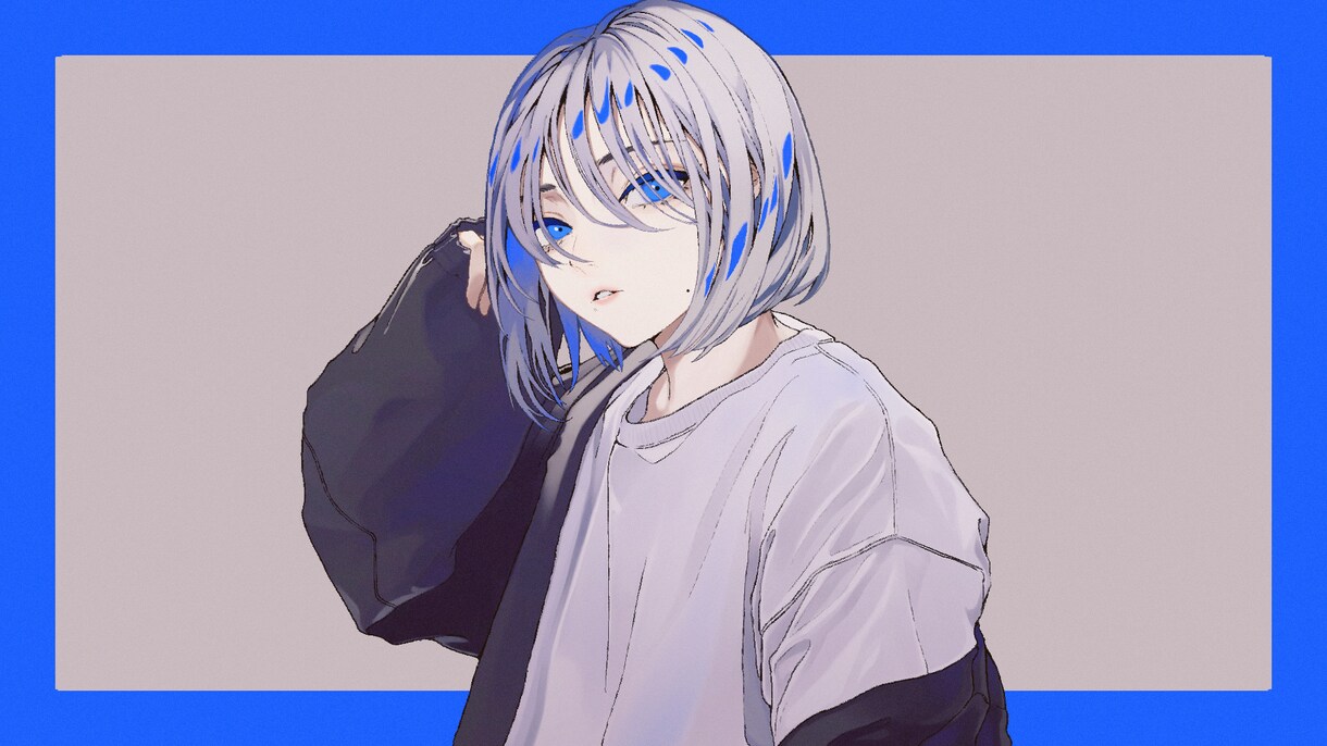 エモい女の子のイラストを描きます アイコンやジャケットイラスト、MVの一枚絵などに!! イメージ3