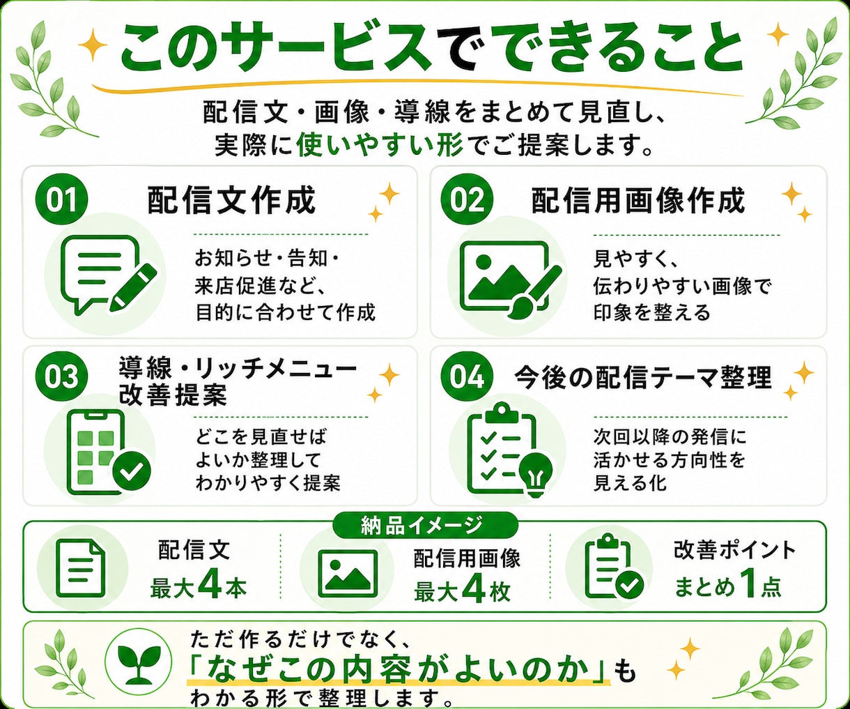 プロが改善！成約を生むLINE配信と導線設計します 配信が止まっている方必見！無理なく続けられる運用を提案します イメージ3