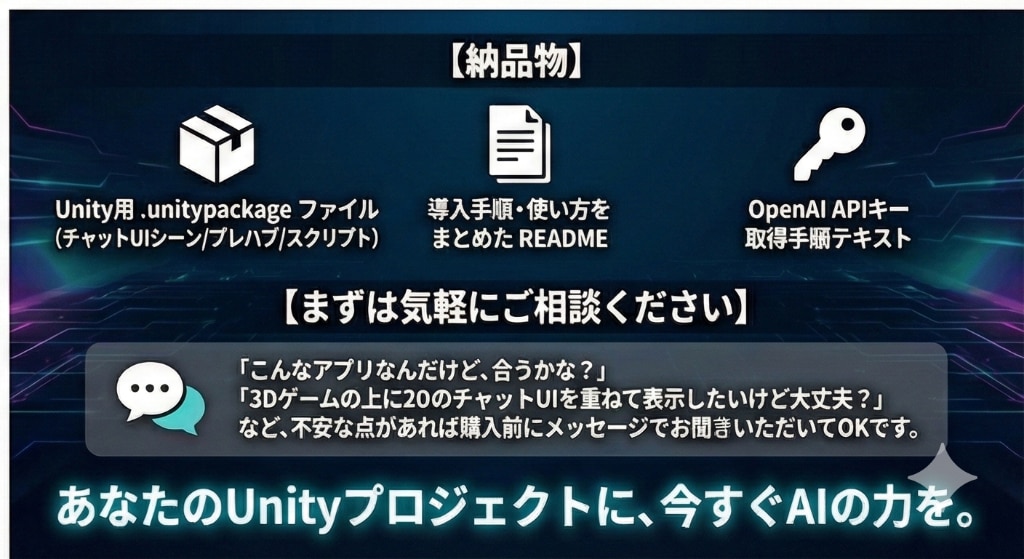Unity AI実装の取得、学習できます あなたのプロジェクトで“実際に動く”ところまで付き合います イメージ3