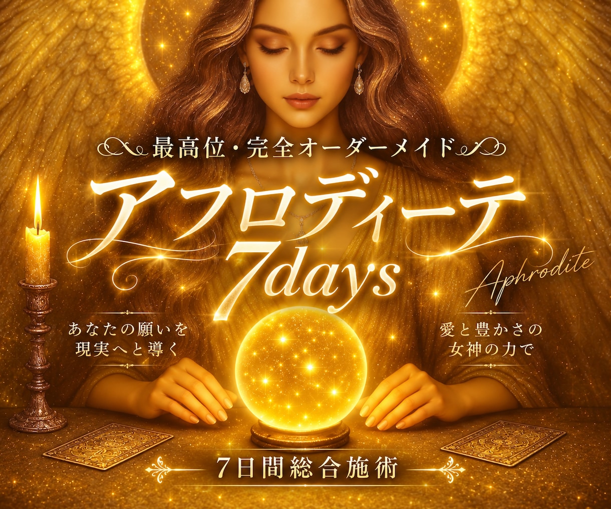 7日間の最高位総合施術で願望成就へ導きます 恋愛・金運・仕事・人間関係まで、必要な術を7日間個別設計 イメージ1