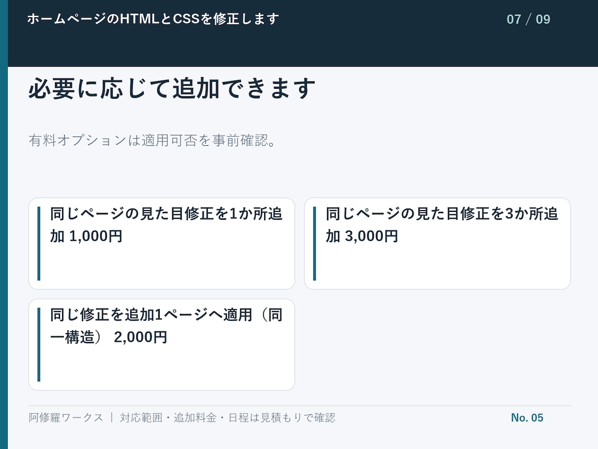 ホームページのHTMLとCSSを修正します 静的サイトの見た目を3か所まで調整 イメージ8