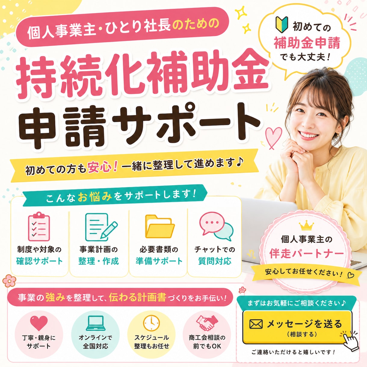 小規模事業者持続化補助金の申請をサポートします 初めての持続化補助金申請を丁寧にサポート イメージ1