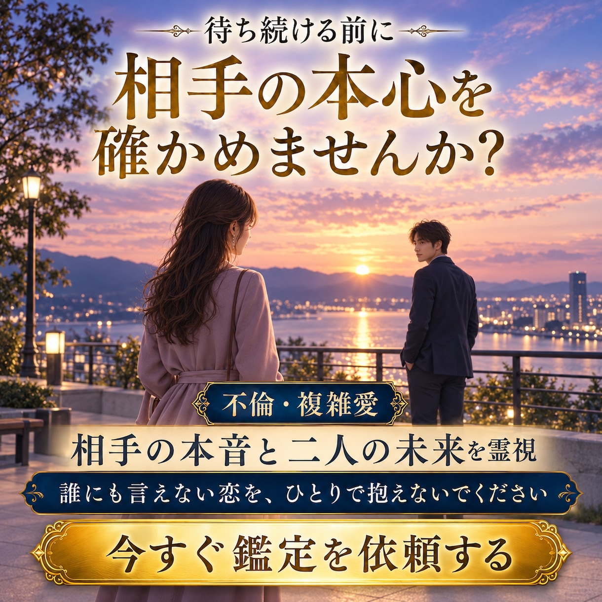 不倫・複雑愛に隠れた本音と二人の未来を霊視します 家庭への気持ち・離れられない理由・二人の行方を読み解きます イメージ10