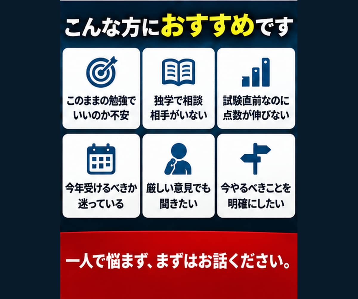 あなたが資格試験に落ちる可能性を率直にお伝えします 資格オタクがあなたの『不合格リスク』を忖度なしで判定します！ イメージ5