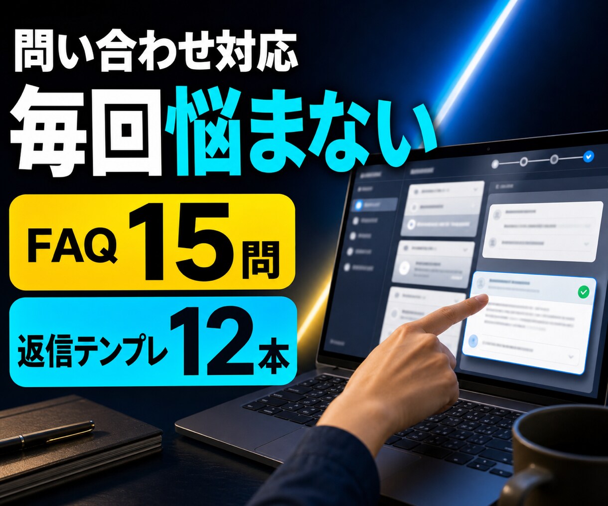 店舗専用のFAQと返信テンプレを一式作成します 問い合わせ対応を迷わず回せる形に整えます イメージ1