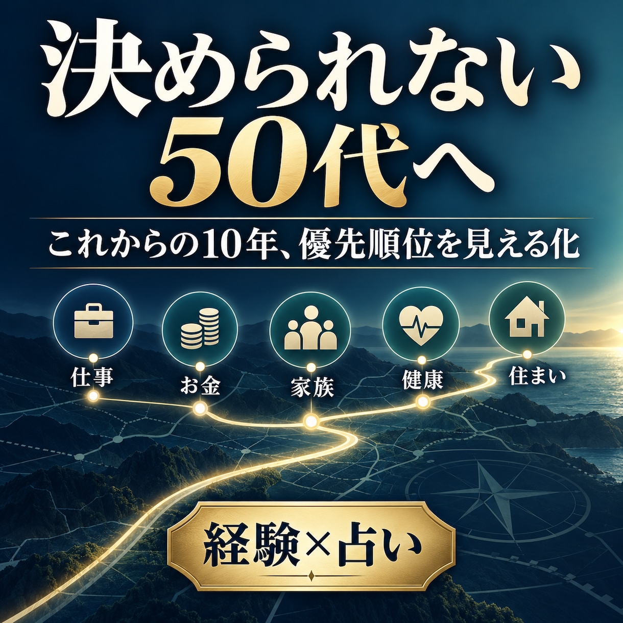 決められない50代の優先順位を出します 仕事・お金・家族・健康・住まいの絡まりをほどきます イメージ1
