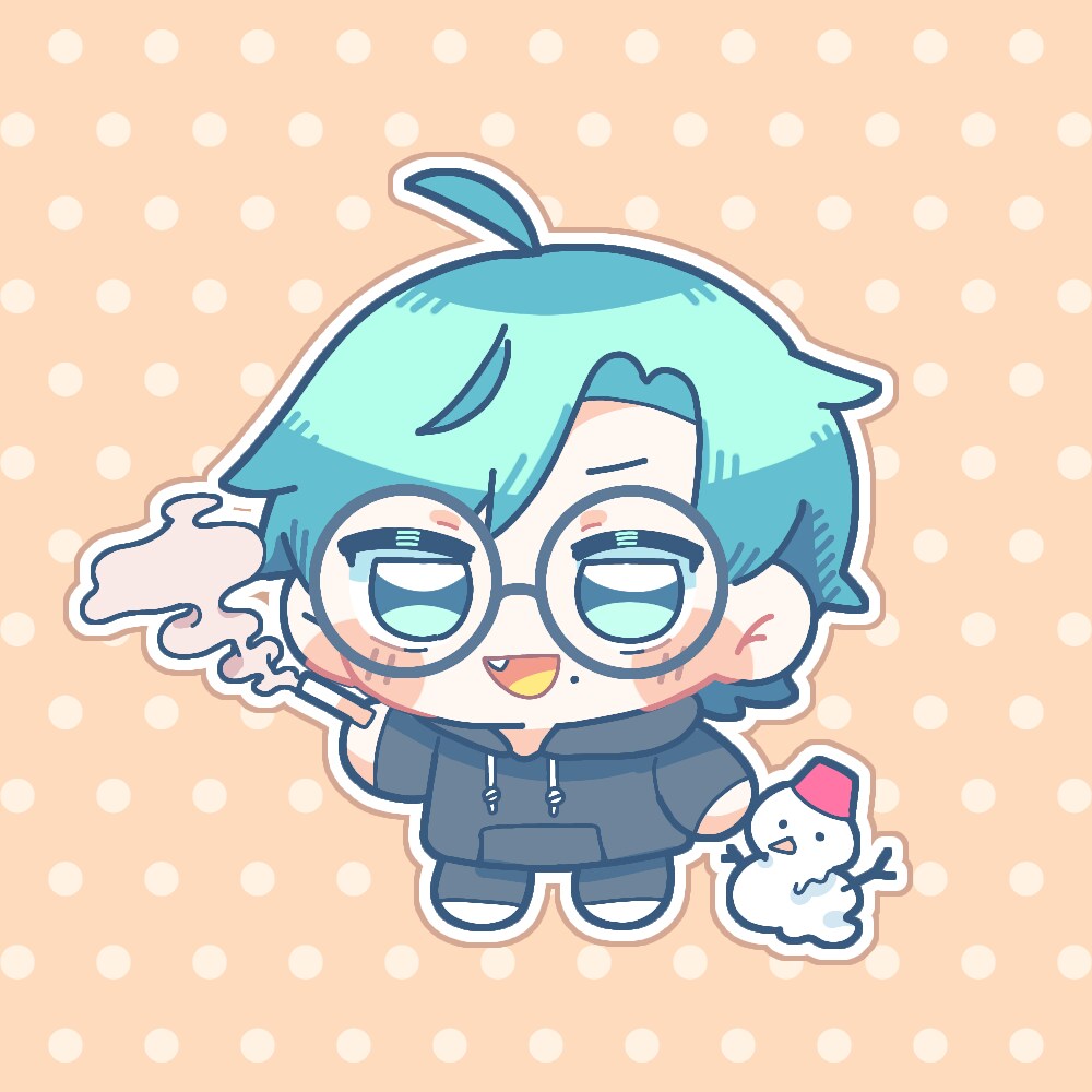 SHOWROOMのアバターやグッズ絵お描きします 用途に沿ったキラキラかわいいミニキャライラストをお描きします イメージ1