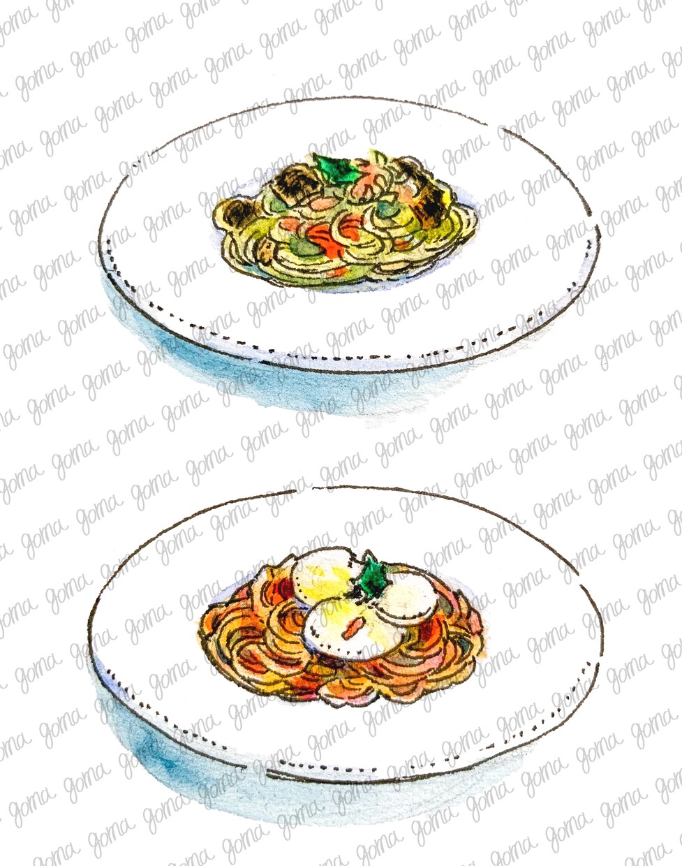 写真から食欲そそる料理イラストお描きします 水彩のあたたかみのあるメニューやPOP等作成いたします！ イメージ7