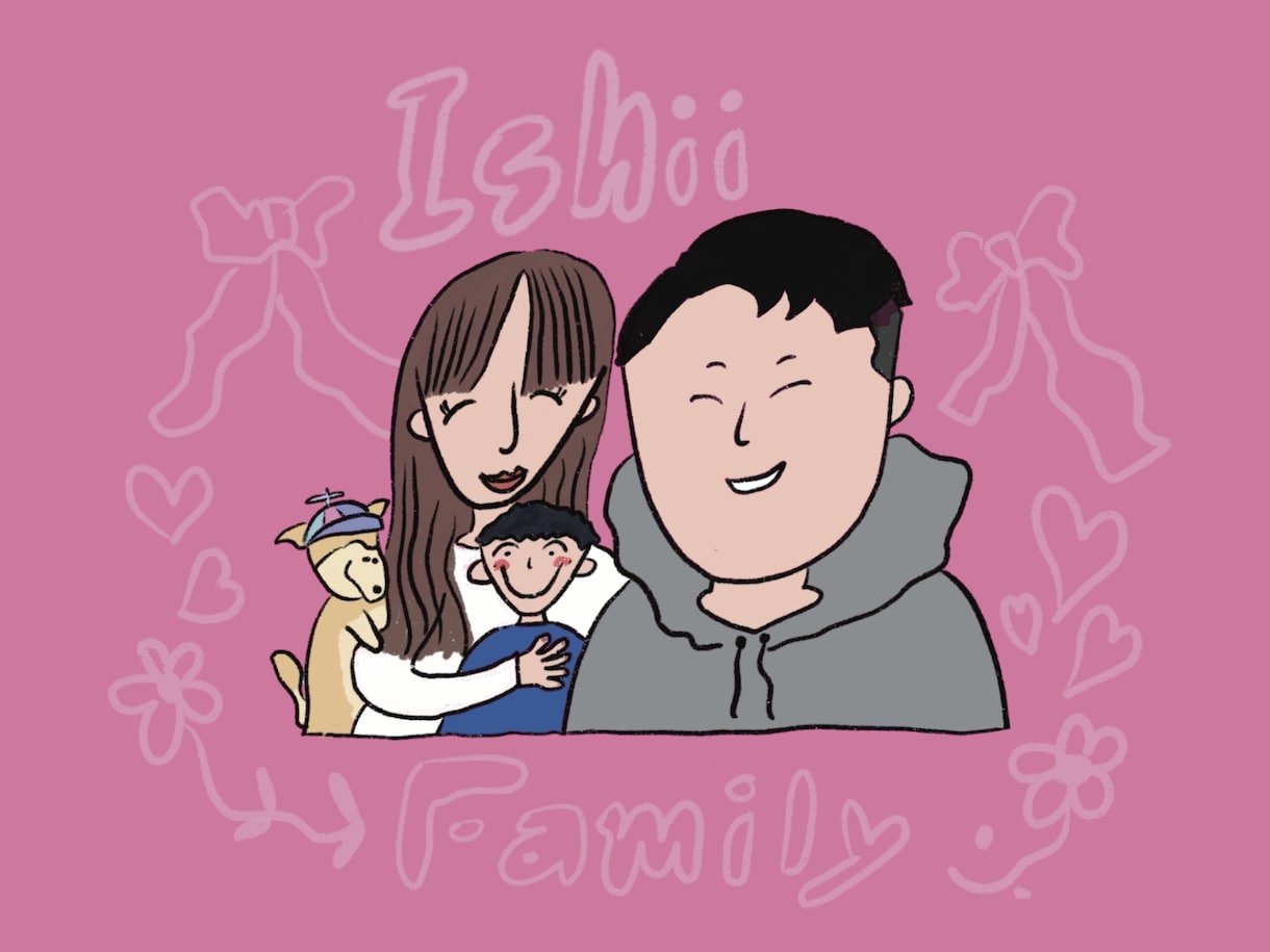 家族の似顔絵かきます ポップでシュールな似顔絵〜カラフルが好きです！ イメージ4