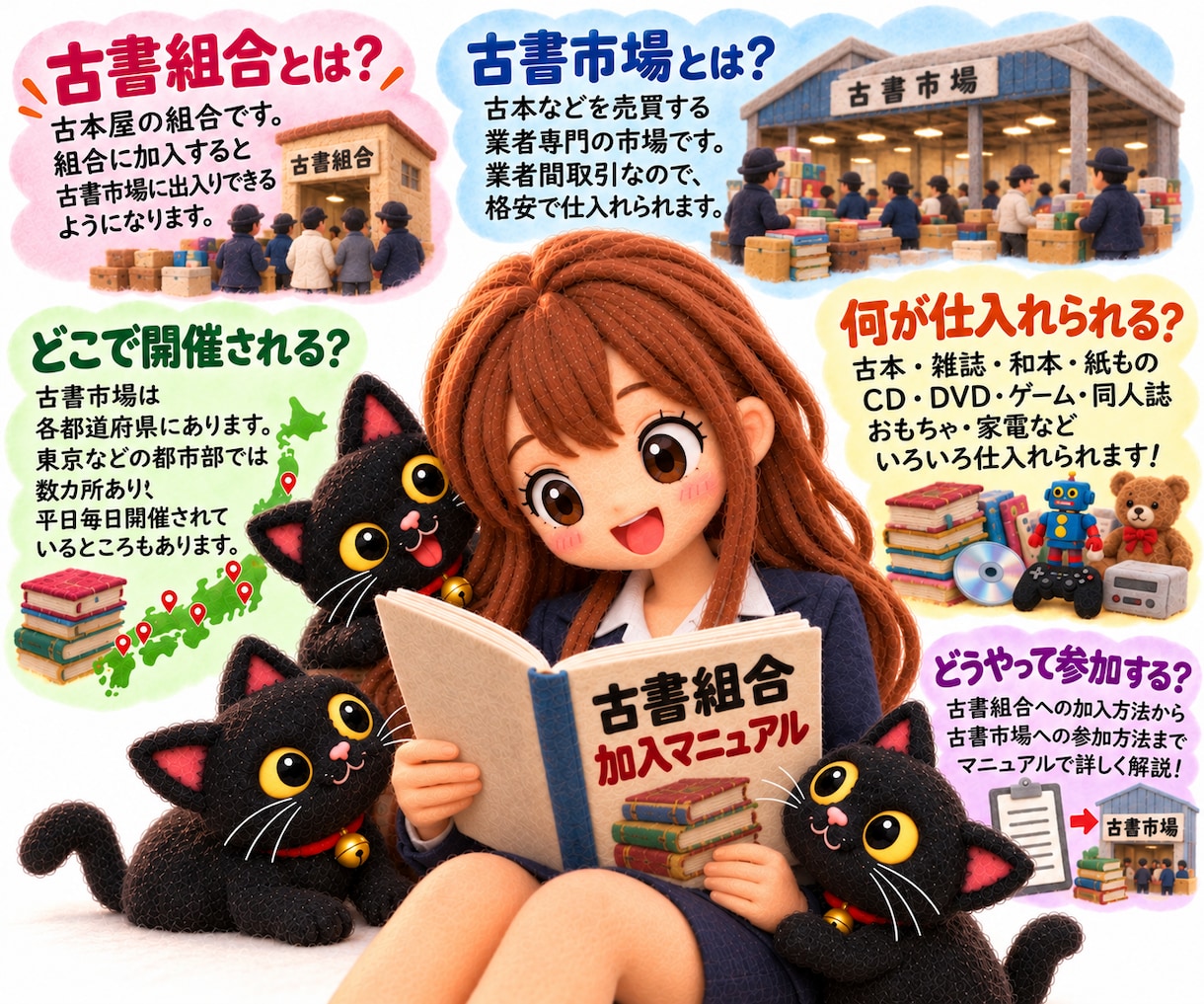 古本、雑誌が仕入れ放題の古書組合の入り方教えします 日本全国の古本屋の集まり│古書組合に参加してみませんか？ イメージ2