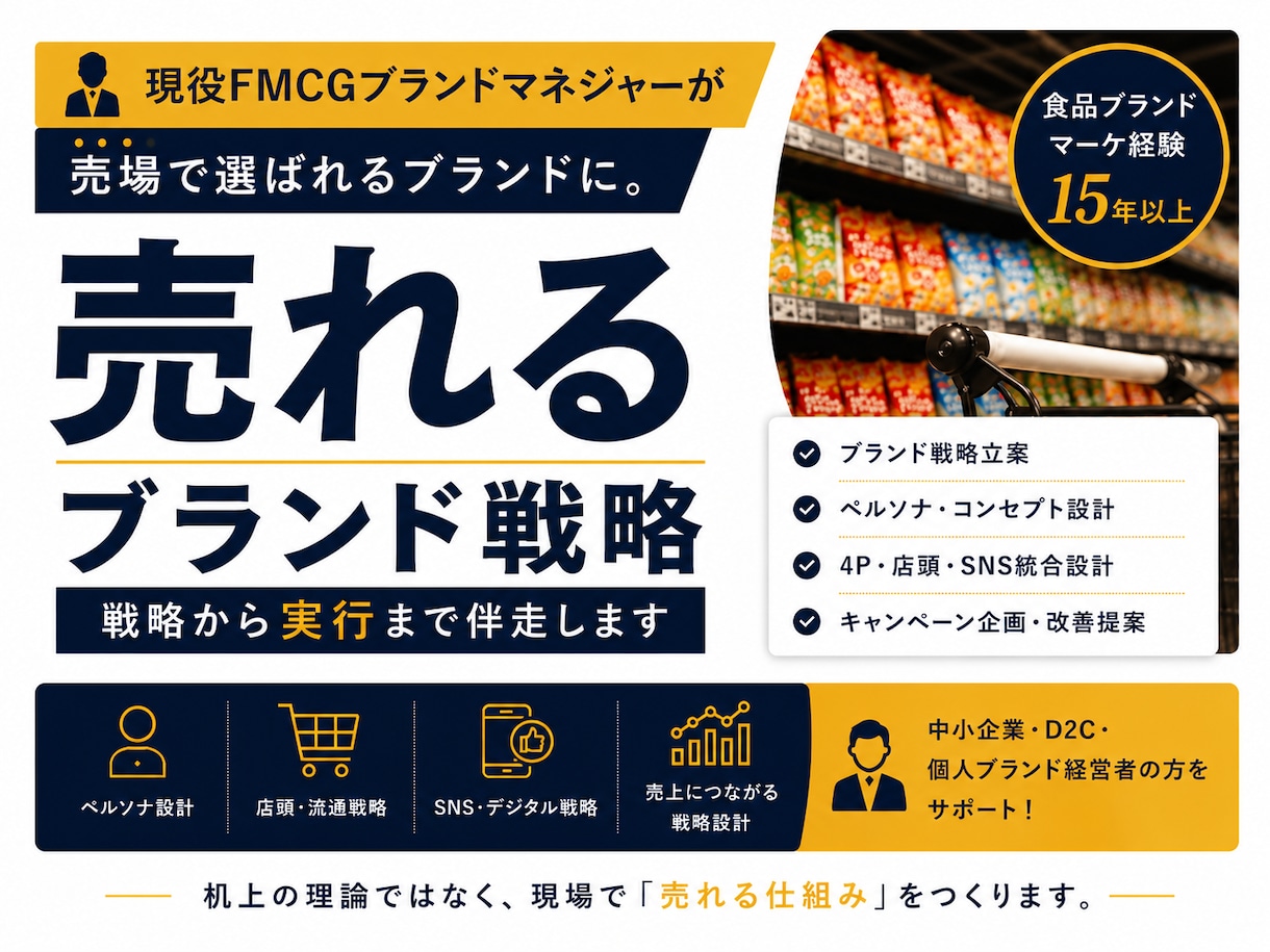 現役FMCGブランドマネージャーが壁打ちします 売れる戦略を現場視点で整理します イメージ1