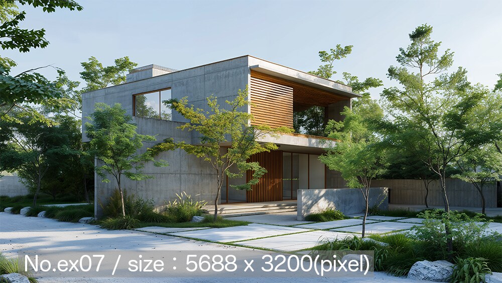 住宅の建築パース画像データを販売します 広告・宣伝用に高精細な外観パースの完成品データを販売 イメージ8