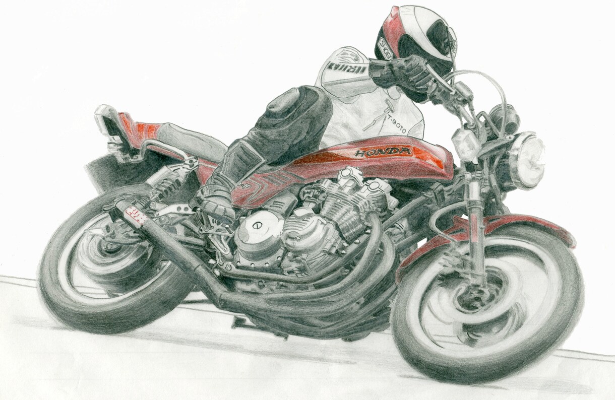 車（オートバイ）のイラストを精密な線画で描きます デジタルの時代でも手描きの味わいは格別なものです イメージ10