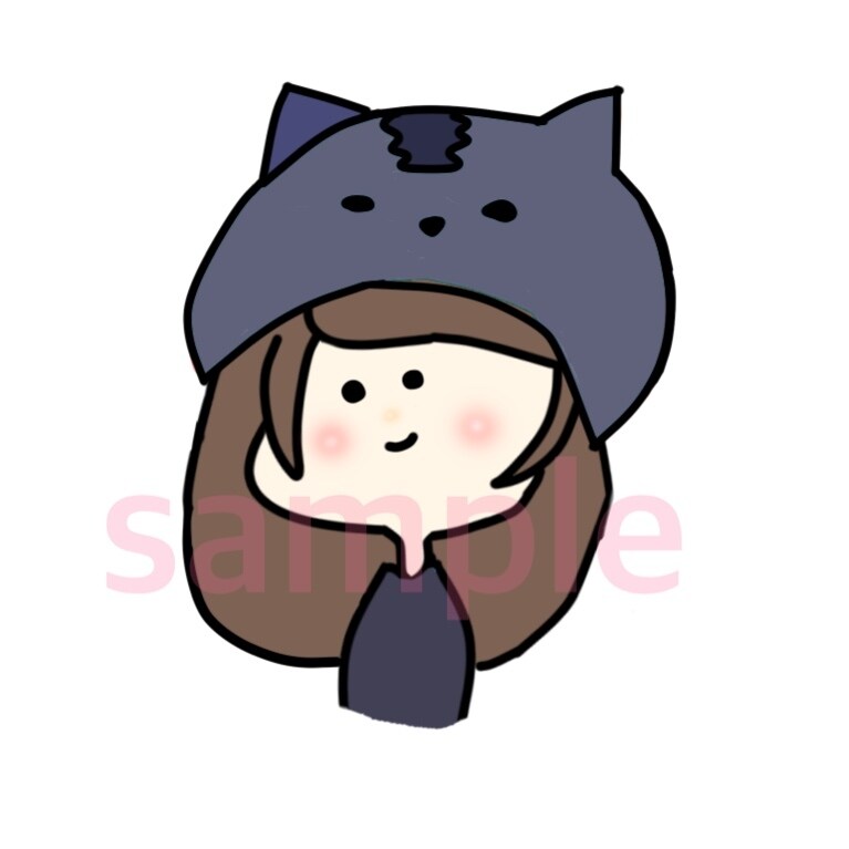 頭にどうぶつ乗せます！ゆるふわイラスト描きます ゆる〜いどうぶつが頭の上に！各種SNSに是非〜！ イメージ2