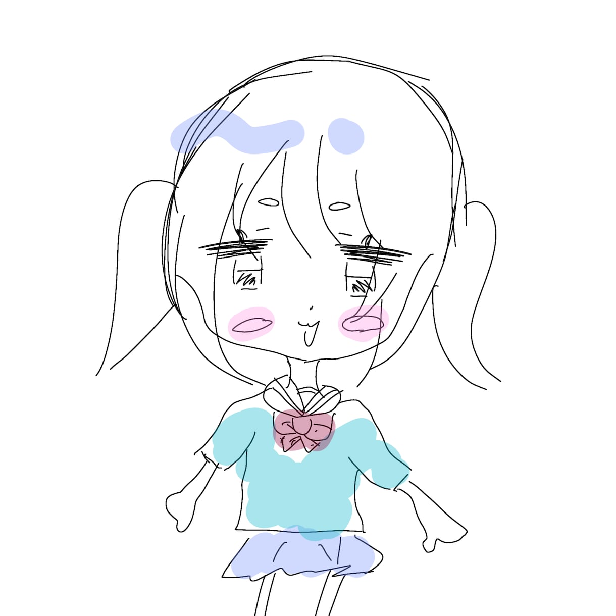 ミニキャラアイコン描きます（表情差分OK）ます 表情差分あり！ミニキャラアイコン描きます イメージ1