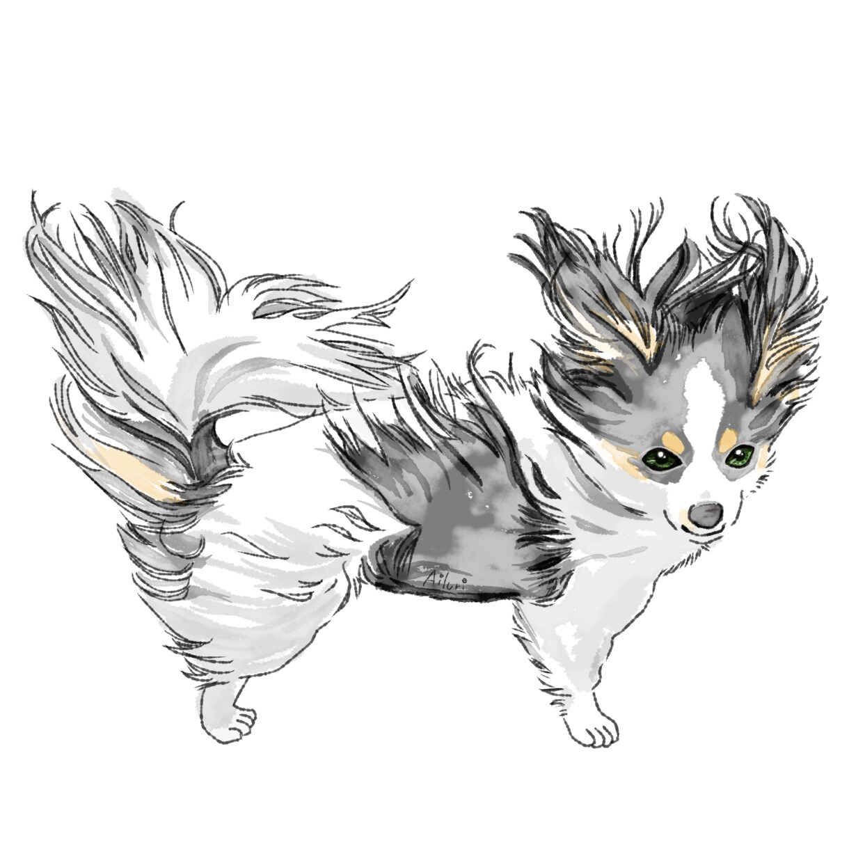 虹の橋を渡った【愛犬】を【イラスト】で甦らせます わんちゃんも【より可愛く♡より格好良く⭐︎】描きます イメージ4
