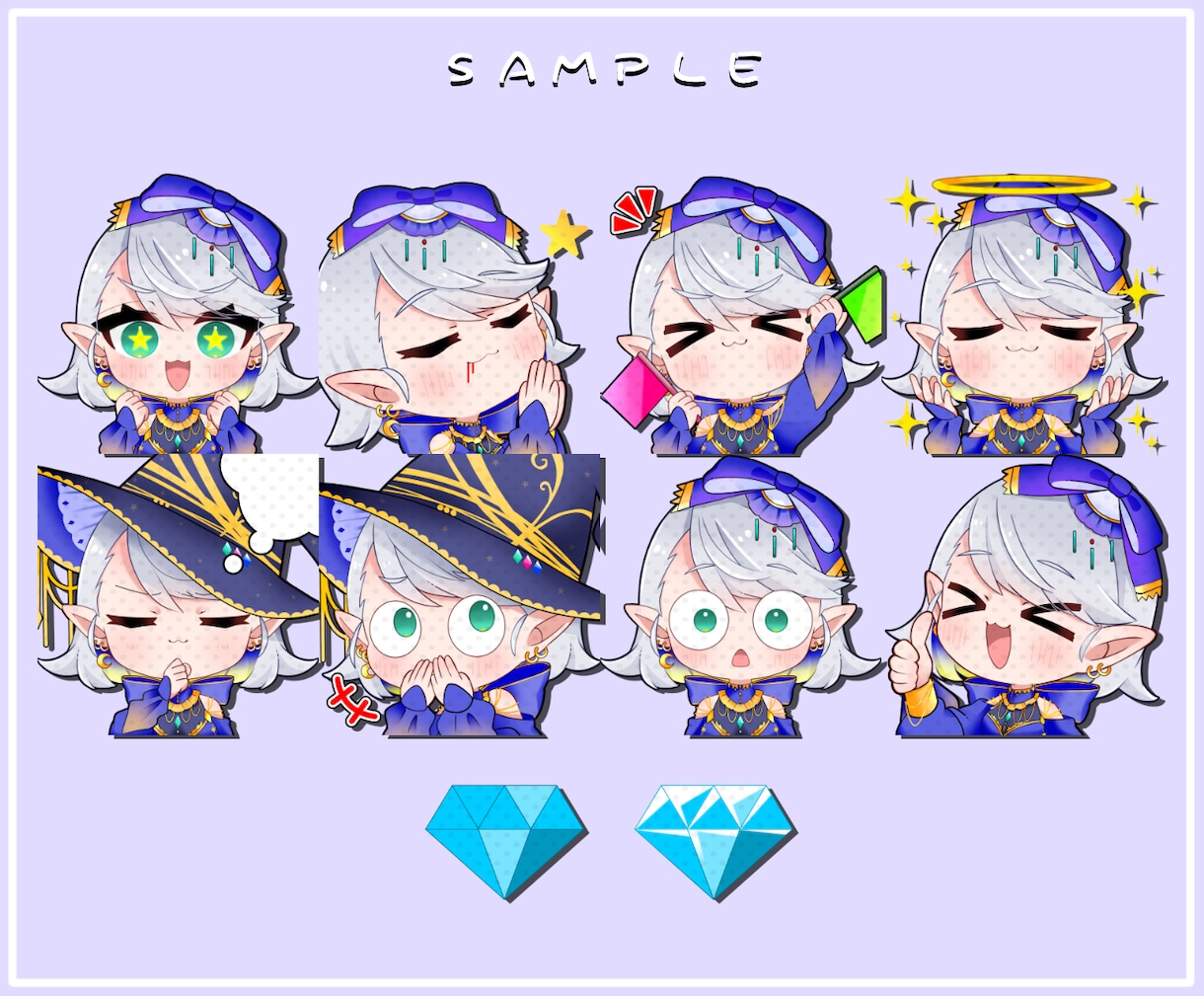 サンプルのようなかわいいスタンプ制作します Twitch/Youtubeのスタンプやバッジ制作❢❢ イメージ4