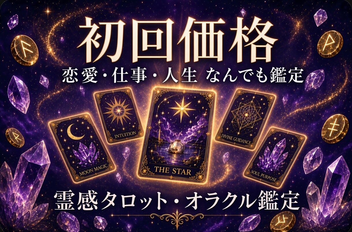 初回価格✽何度でも質問可能！霊感タロットで占います 初めまして、朔龍と申します。ココナラでの鑑定を始めました！ イメージ1