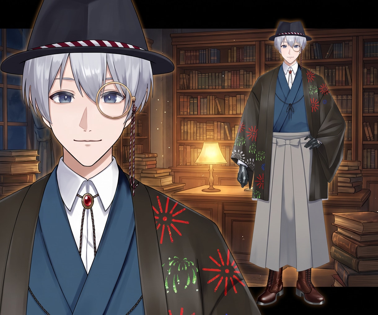 男性VTuber向けのイケメン高品質セット承ります 配信画面/背景/ネームロゴ/離席中/待機中/OP/EDセット イメージ13
