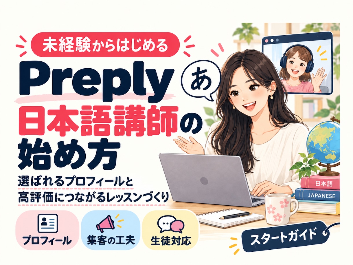 Preplyで日本語講師の始め方を教えます Preply認定スーパー講師が登録から初レッスンまで伝授 イメージ1