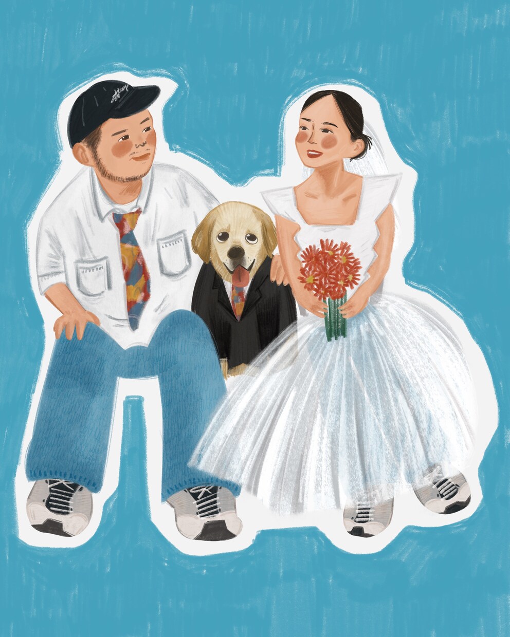 優しいタッチで似顔絵を描きます 絵本風の似顔絵を部屋に飾りませんか イメージ4