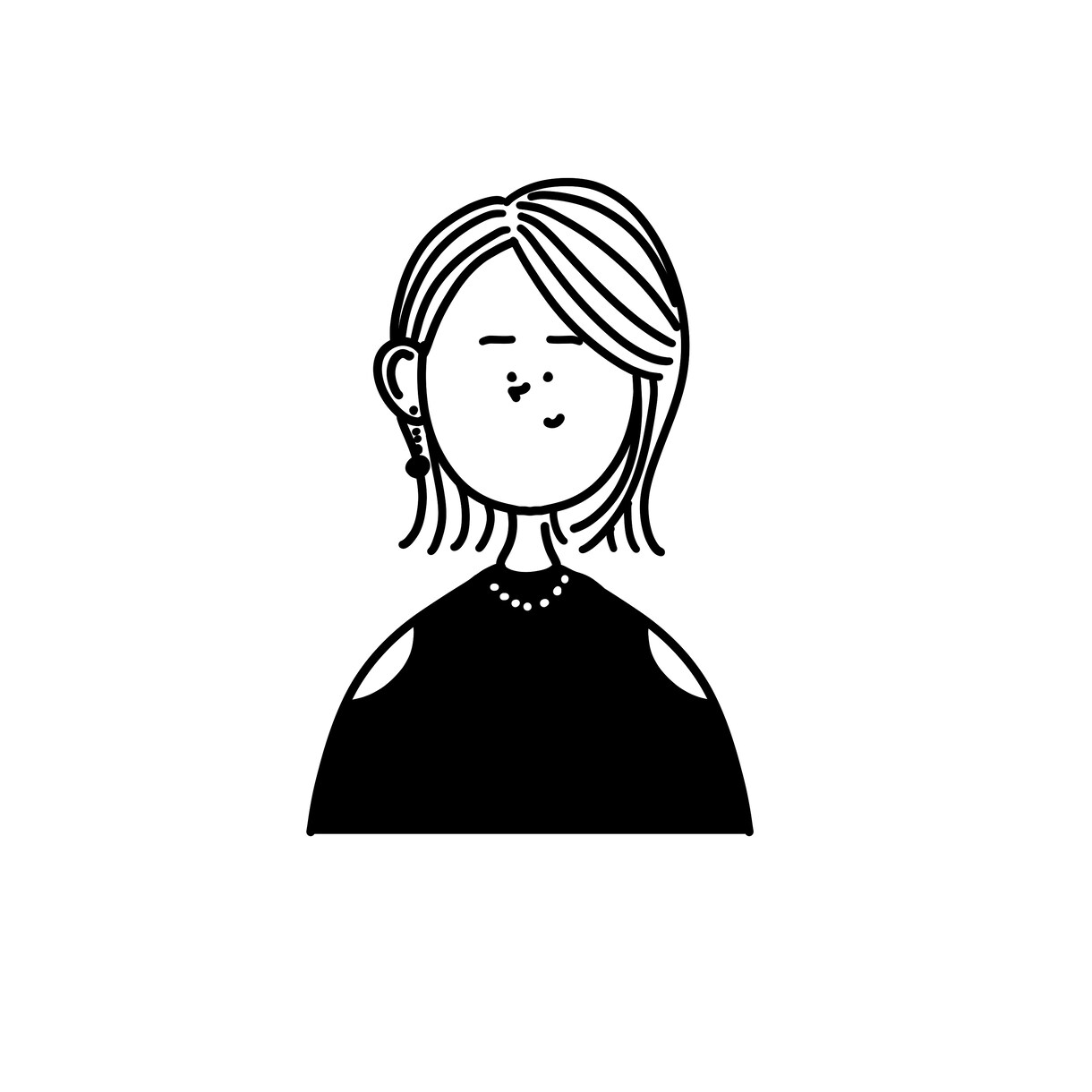 白黒のシンプルなアイコンを提供します 汎用性の高い白黒の人物イラストを破格で提供いたします！ イメージ3