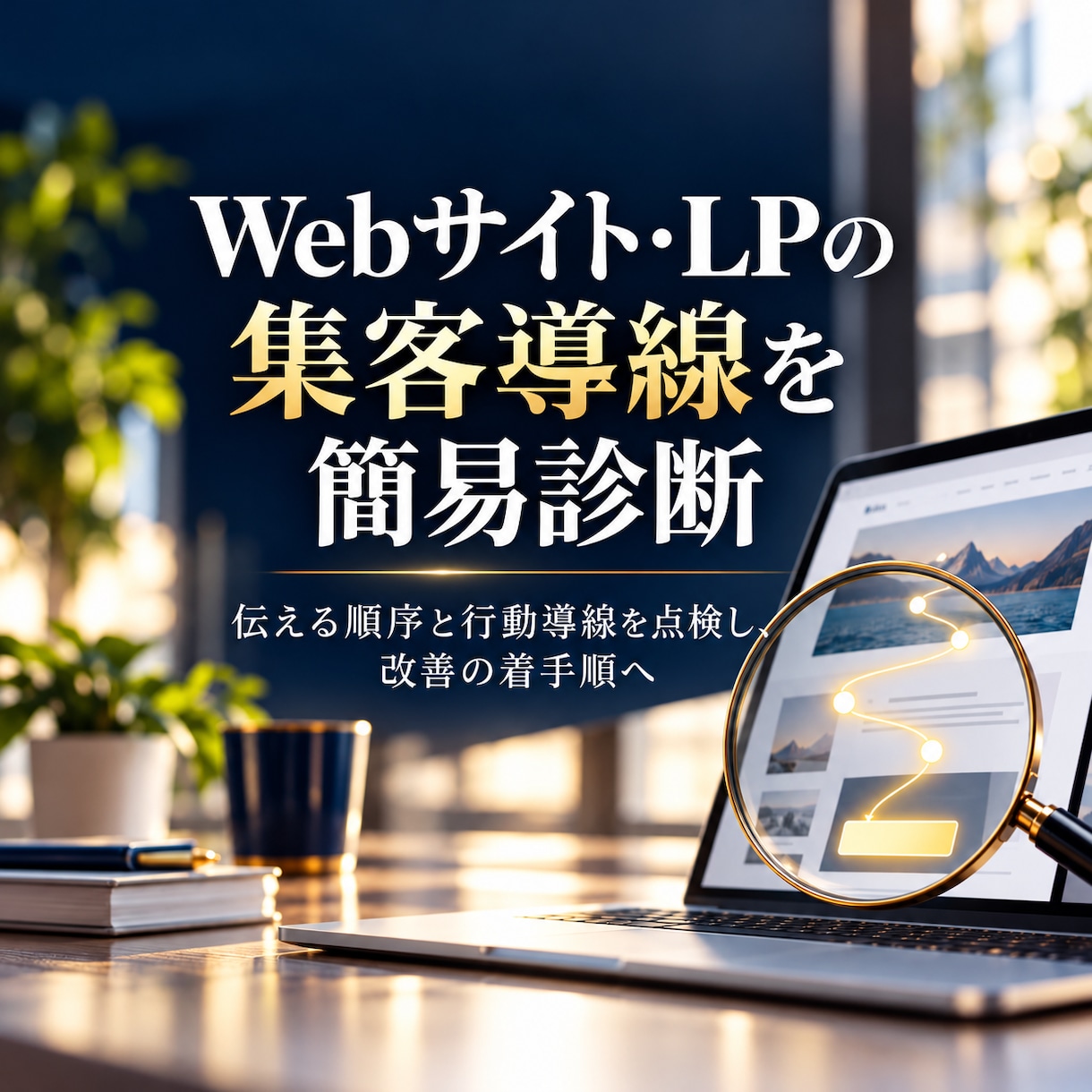 WebサイトやLPの集客導線を簡易診断します 伝える順序と行動導線を点検し、改善の着手順へ イメージ1