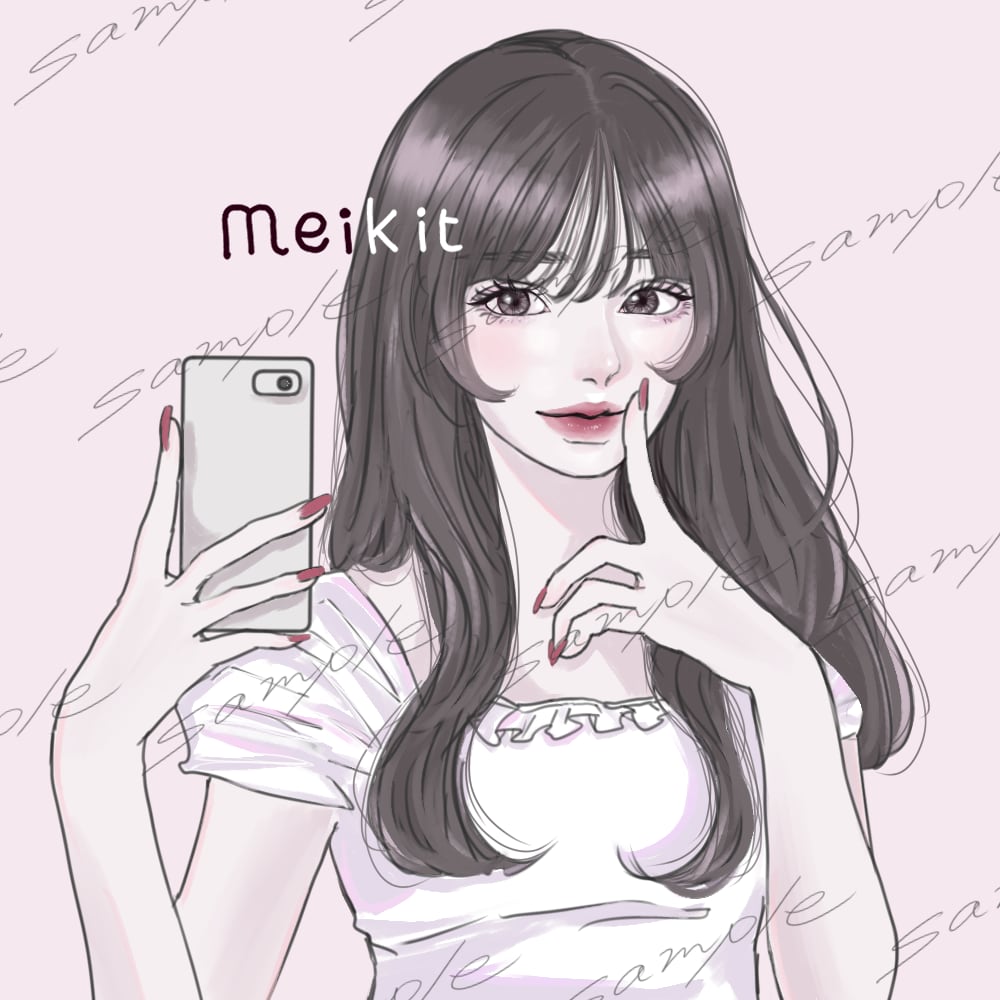 大人可愛い・透明感・綺麗め｜女性イラストを描きます アイコンをオシャレに彩る｜オリジナルイラストを届けます イメージ1
